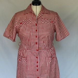 Vintage Gingham Dress (XL/2X)